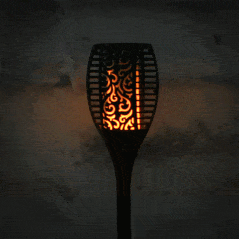 solarna vrtna lampa u obliku baklje